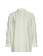 Mschdisa Shirt Tops Shirts Long-sleeved Cream MSCH Copenhagen