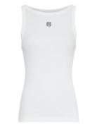 Mschgubbe Rasmia Icon Sl Top Tops T-shirts & Tops Sleeveless White MSC...