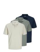 Jjkane Polo Ss 3Pk Mp Tops Polos Short-sleeved Multi/patterned Jack & ...