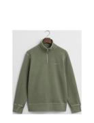 Sunfaded Half Zip Sweat Tops Sweat-shirts & Hoodies Sweat-shirts Green...