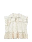 Hazelsw Top Tops Blouses Sleeveless Cream Sofie Schnoor
