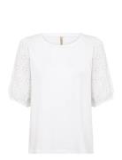 Sc-Loraine Tops T-shirts & Tops Short-sleeved White Soyaconcept