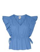 Yasulea Sl Top Tops Blouses Sleeveless Blue YAS