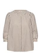 Shirt From Freequent In A Lightly Embossed Material With Stripes. The ...