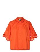 Yaselva 2/4 Shirt S. Tops Shirts Short-sleeved Orange YAS