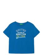 T-Shirt Tops T-shirts Short-sleeved Blue United Colors Of Benetton