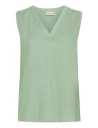 Frjuna Top 2 Tops Blouses Sleeveless Khaki Green Fransa