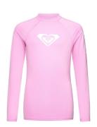 Whole Hearted Ls Tops T-shirts Long-sleeved T-shirts Pink Roxy