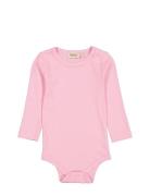 Plain Body Ls Bodies Long-sleeved Pink MarMar Copenhagen