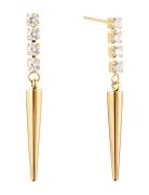 Crystal Peak Earring Korvakoru Korut Gold By Jolima