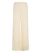 Jessie Wide Fit Knitted Pants Bottoms Trousers Wide Leg Cream Malina