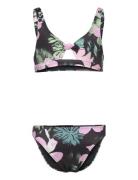 Shadow Floral Bralette Set Bikinit Multi/patterned Roxy