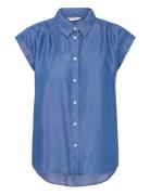 Bykosmo Shirt Blouse - Tops Blouses Sleeveless Blue B.young