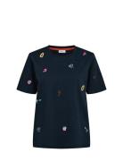 Nuzoey T-Shirt - Gots Tops T-shirts & Tops Short-sleeved Navy Nümph