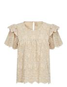 Sc-Raheen Tops Blouses Short-sleeved Beige Soyaconcept