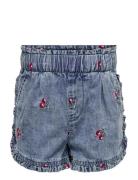Kmgdandy Cherry Frill Dnm Shorts Bottoms Shorts Blue Kids Only