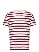 Striped Ss Tshirt T-shirts Short-sleeved Red GANT
