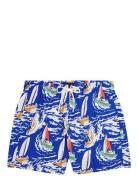 Medium Drawstring Print Uimashortsit Blue Tommy Hilfiger