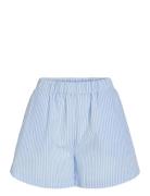 Viina Stripe Loose Shorts/Ln Bottoms Shorts Casual Shorts Blue Vila