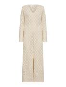 Ivy-Breeze Crochet Dress Maksimekko Juhlamekko Cream IVY Copenhagen