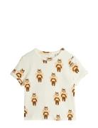Bees Aop Ss Tee Tops T-shirts Short-sleeved Cream Mini Rodini