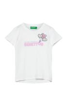 T-Shirt Tops T-shirts Short-sleeved White United Colors Of Benetton