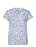 Blouse Tops Blouses Sleeveless Blue FREE/QUENT