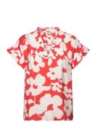 Blouse Tops Shirts Short-sleeved Red FREE/QUENT