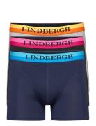 Neon Waistband Bamboo Boxers 3-Pack Bokserit Blue Lindbergh