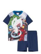 Pyjama Pyjamasetti Pyjama Navy Marvel