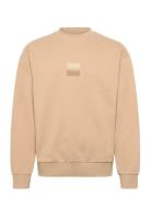 Dusplited Tops Sweat-shirts & Hoodies Sweat-shirts Beige HUGO