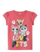 Nmfjessy Petshop Ss Top Cplg Tops T-shirts Short-sleeved Pink Name It