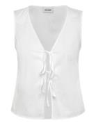 Fitted Vest Top Tops T-shirts & Tops Sleeveless White Weekday