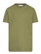 Shield Ss T-Shirt Tops T-shirts Short-sleeved Khaki Green GANT