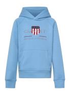 Archive Shield Hoodie Tops Sweat-shirts & Hoodies Hoodies Blue GANT