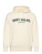 Graphic Sweat Hoodie Tops Sweat-shirts & Hoodies Hoodies Cream GANT