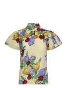 Flowered Cotton Top Tops Blouses Short-sleeved Stella Nova