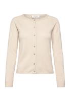 Rwlaica Cashmere Ls O-Neck Raglan C Tops Knitwear Cardigans Cream Rose...