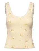 Homewear Lace Singlet Toppi Yellow Gina Tricot