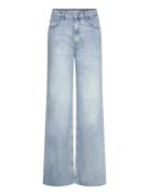 Danila Wide Leg High-Rise Jeans Bottoms Jeans Wide Blue Mango