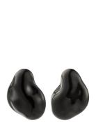 Lian Earrings Silver-Plated/Black Accessories Jewellery Earrings Studs...