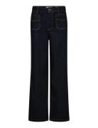Mmcolette Deluxe Jeans Bottoms Jeans Wide Navy MOS MOSH
