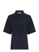 Mschwilder 2/4 Top Tops Shirts Short-sleeved Navy MSCH Copenhagen