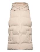 Long Hooded Waistcoat Toppaliivi Cream Mango