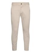 Prato Cropped Tapered Chino Trousers Bottoms Trousers Chinos Beige Man...