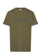 Hmljr Base T-Shirt S/S Sport T-shirts Short-sleeved Khaki Green Hummel