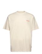 Wbbaine Flower Tee Tops T-shirts Short-sleeved Cream Woodbird