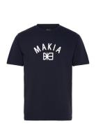 Port T-Shirt Tops T-shirts Short-sleeved Navy Makia