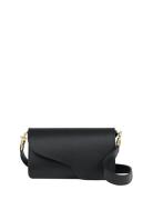 Assisi Black Grained Calf Bags Small Shoulder Bags-crossbody Bags Blac...