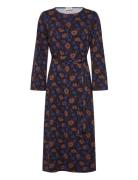 Lenita Dress Polvipituinen Mekko Brown Jumperfabriken